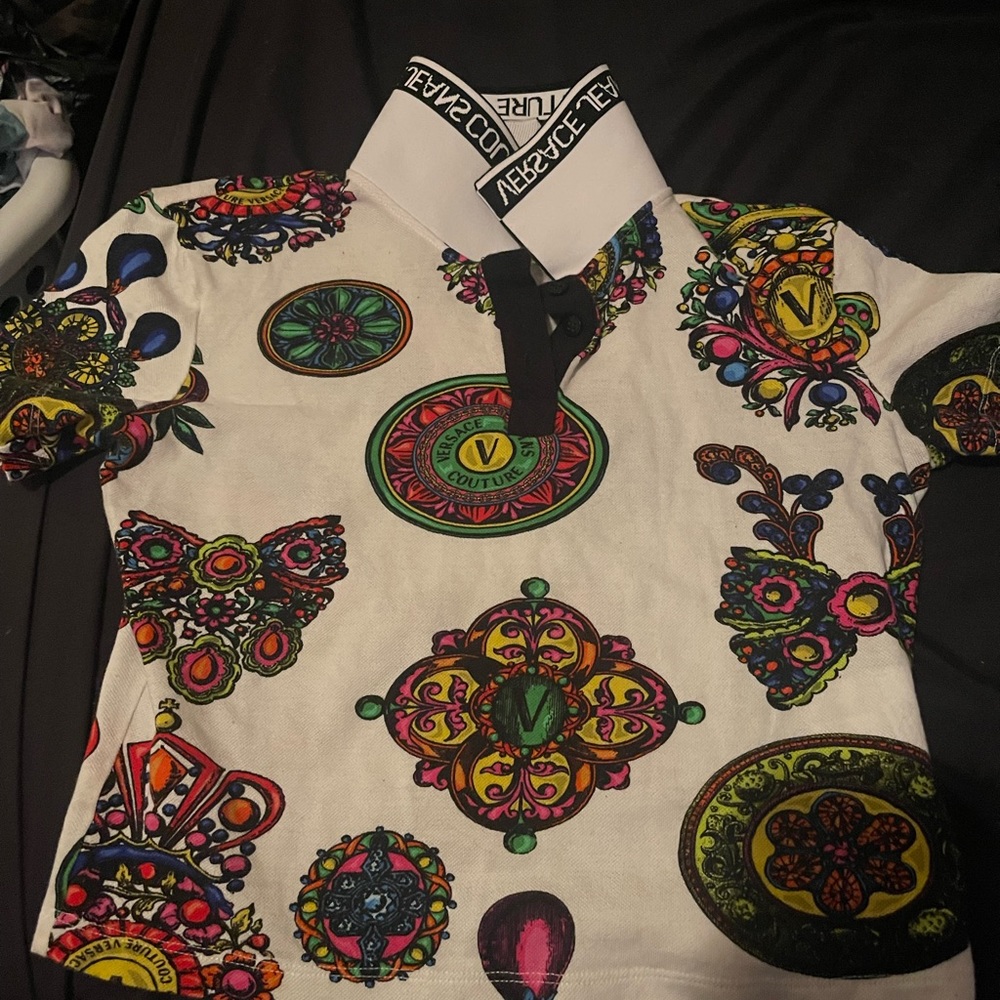 Versace couture cropped shirt